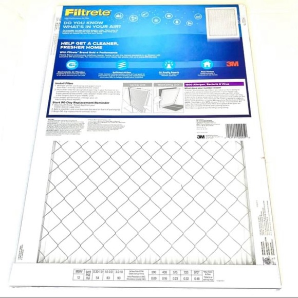 Filtrete 3m Allergen Bacteria and Virus Air Filters. Set of 4 filters 14x20x1 - Picture 3 of 3